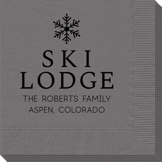 Snowflake Ski Lodge Napkins